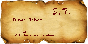 Dunai Tibor névjegykártya