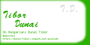 tibor dunai business card